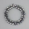 Perles Terahertz facettées, diamètre 8 mm ±, longueur 39 cm ± sur fil