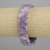 Bracelet en pierre naturelle de charoïte, maillons lisses, diamètre 16×12 mm, longueur 18 cm +/- avec base élastique