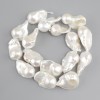 Perles baroques, teinte benzine, 27-29, 5×15-15, 5 mm +-, longueur 40 cm+