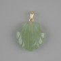 Pendentif Coquille Néphrite 22×22×mm +-, longueur 30 mm+-