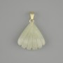 Pendentif Coquille Jadeite 20×20×mm ±, longueur 28 mm ±