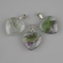 Pendentif Cœur (résine transparente) 21×21×30 mm+