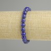 Bracelet lapis-lazuli perles lisses, diamètre 7 mm ±, longueur 18 cm ±, élastique