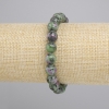 Bracelet zoïsite, perles facettées, diamètre 8 mm, longueur 18 cm, élastique