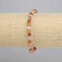 Bracelet Agate, bille facettée, diamètre 5 mm, longueur environ 18 cm, élastique