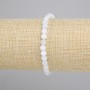 Bracelet en agate, boules facettées de 5 mm, longueur 18 cm, élastique