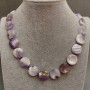 Collier en améthyste, longueur 48 cm+
