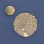 Broche magnétique Accent émaillée en métal doré 41 mm+