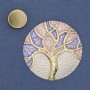 Broche magnétique Accent émaillé métal doré 50 mm+