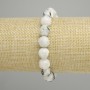 Bracelet d'adulaire multifacettes, diamètre environ 10 × 9 mm, longueur 18 cm ± élastique