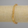 Bracelet en citrine facettée, cube de 4 × 4 mm, longueur environ 18 cm, élastique