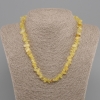 Collier en éclats de citrine, diamètre environ 9–14×3–7 mm, longueur 45 cm + 5 cm chaîne d'extension