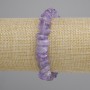 Bracelet d'éclats d'améthyste, diamètre 9-15 × 4-6 mm ±, longueur 18 cm ±, élastique