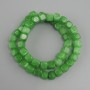 Perles de néphrite cubiques, diamètre 8-9 mm +-, longueur 39 cm +-