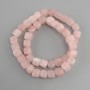 Perles cube rose, diamètre 8 mm, longueur 38 cm ±