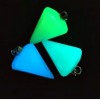 Pendentif pendule lumineux en onyx bleu turquoise 14×22×30± mm