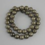 Perles Pyrite boule lisse, diamètre 10,5mm+-, longueur 38cm +