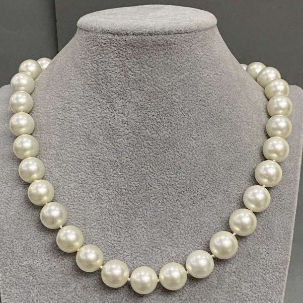 Collier de perles de Majorque, longueur 48 cm ± avec fermoir
