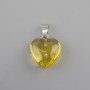 Pendentif Cœur en verre teinté 16×16×25 mm+