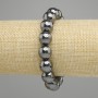 Bracelet Hématite boule facettée 12 mm +-, longueur 18 cm +- stretch