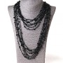 ( 140 cm ) Collier araignée noir avec pendentifs ronds
