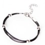 ( 18 cm ) Bracelet pour femme, doux, avec éléments métalliques et fermoir pratique