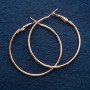 Boucles d'oreilles anneau, diamètre 5 cm dorées