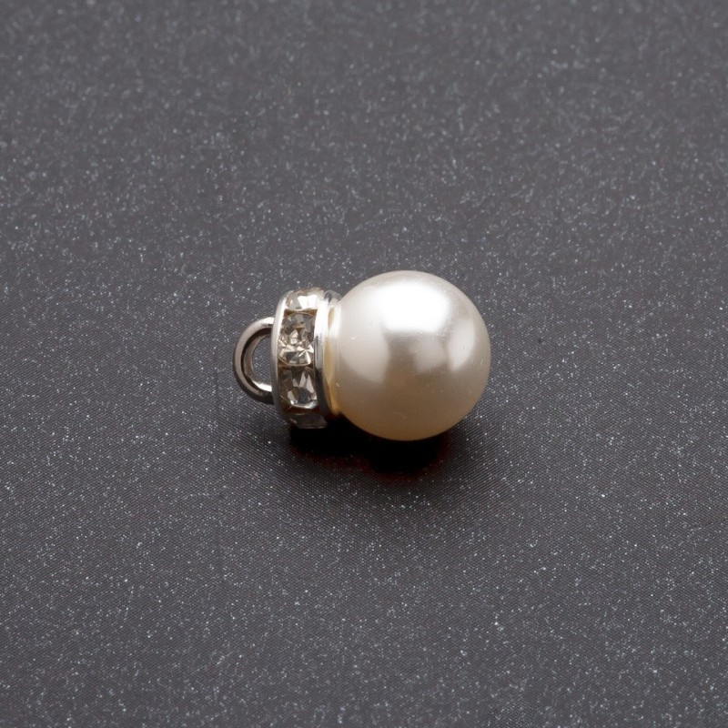 Pendentif perlé avec rondelle 10 mm – conditionnement 10 pièces
