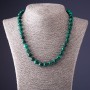 Collier en malachite (pressé), diamètre 10 mm, longueur 45 cm