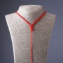Cordon rouge pour le cou 60 cm