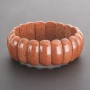 Bracelet en aventurine « Sable doré » sur élastique, maillons rectangulaires 25×12 cm (±)