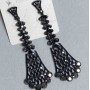 Boucles d'oreilles longues de soirée, longueur 8 cm
