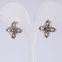 Boucles d'oreilles façon « argent goutte », diamètre 2 cm