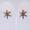 Boucles d’oreilles en « argent goutte », diamètre 2 cm