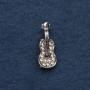 Broche «Violon» 2,5×1 cm en métal gris