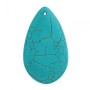 Pendentif turquoise pressé (4,8 × 3 cm)