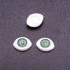 Fournitures « Yeux vivants » — Paire, couleur verte, pupille, diamètre 7 mm, 10 × 13 mm, conditionnement 50 paires