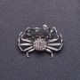 Broche Crabe diamanté couleur argentée 4×2,7 cm