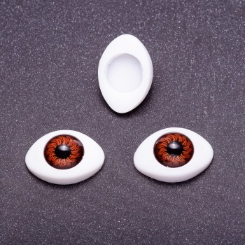 Fournitures « Yeux vivants » - couleur marron, pupille, diamètre 8 mm et 11 × 14 mm, conditionnement 50 paires