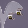 Boucles d'oreilles avec cristaux verts 13×9 mm