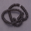 Perles sur fil en shungite (artificielles) rondelles lisses, diamètre 10×4,5 mm, longueur 38 cm
