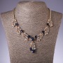 Collier de cristaux bleus « Branches », longueur 42–50 cm