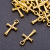 Pendentif «Croix» en or vieilli, diamètre 11 mm, longueur 20 mm, Ø3 mm de perçage, conditionnement 20 g ± 23 pièces