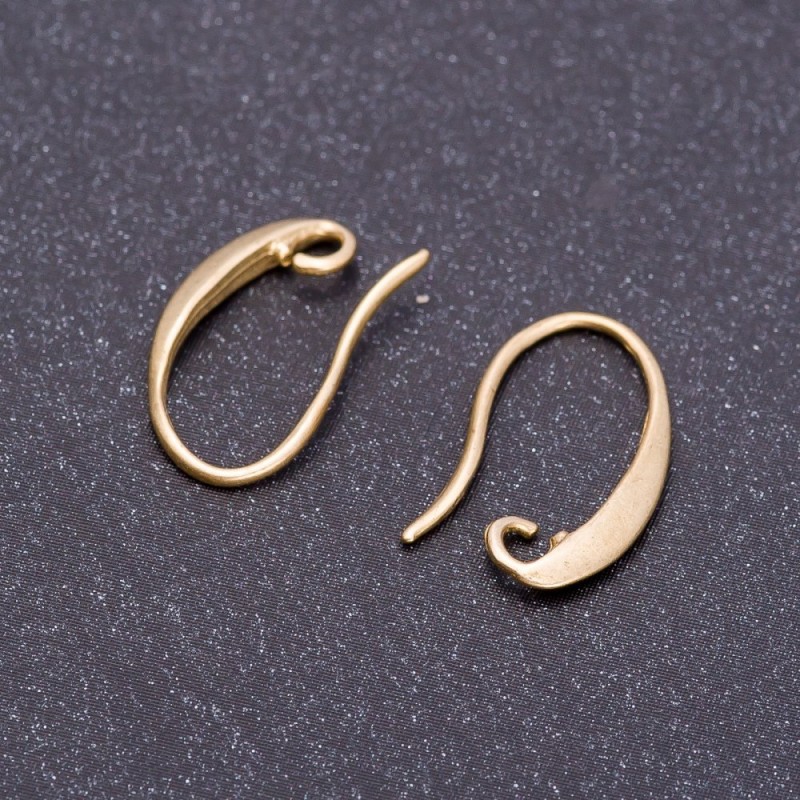 Crochets pour boucles d'oreilles, longueur 15 mm, couleur bronze clair