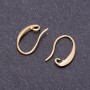 Crochets pour boucles d'oreilles, longueur 15 mm, couleur bronze clair