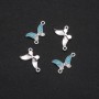 Connecteur papillon émaillé bleu 24×12 mm, lot de 4 pièces