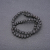 Perles en pierre naturelle de lave sur fil, diamètre 6 mm ±, longueur 40 cm