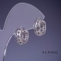 Boucles d'oreilles Xuping 15×6 mm rhodié
