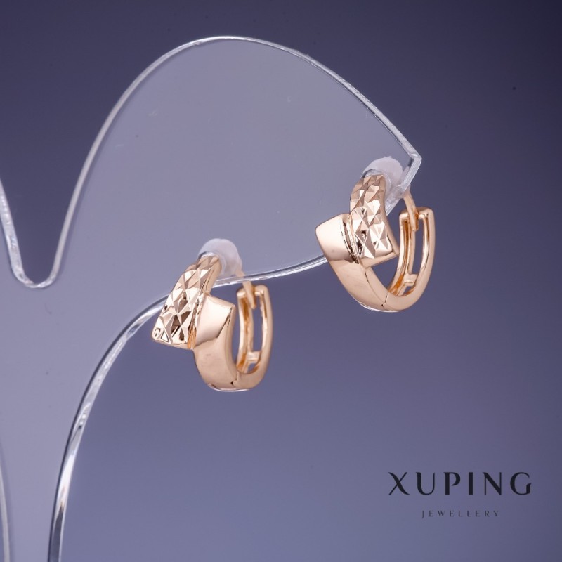 Boucles d'oreilles Xuping 8×12 mm «dorure 18K»