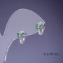 Boucles d'oreilles Xuping Papillons verts avec strass